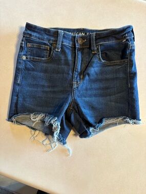 American Eagle Next Level Stretch High Rise Shortie Size 2 Jean Shorts